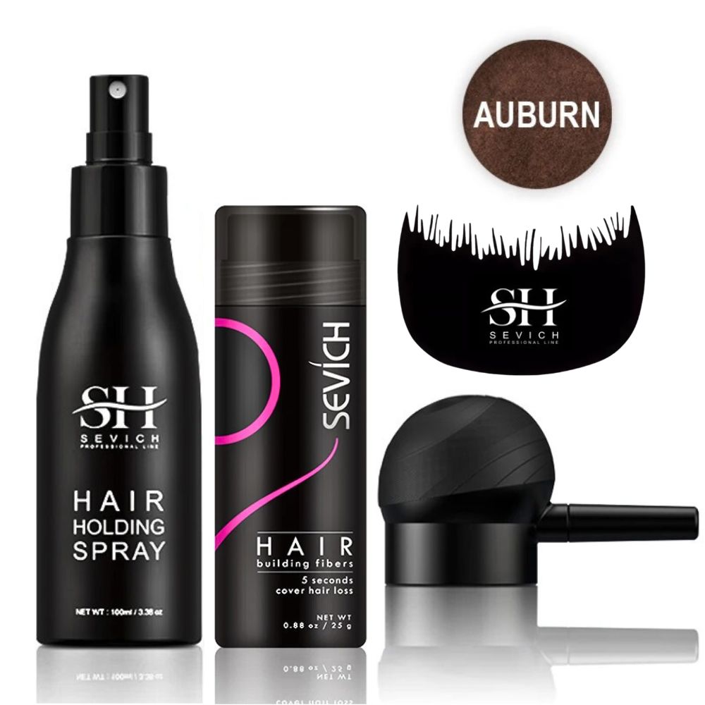 4-Pcs Hair Building Fibre Set - Instant Solution to Hair loss