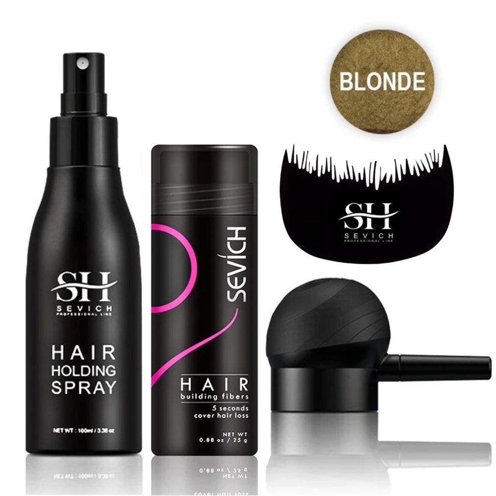 4-Pcs Hair Building Fibre Set - Instant Solution to Hair loss