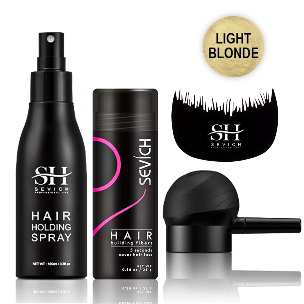 4-Pcs Hair Building Fibre Set - Instant Solution to Hair loss