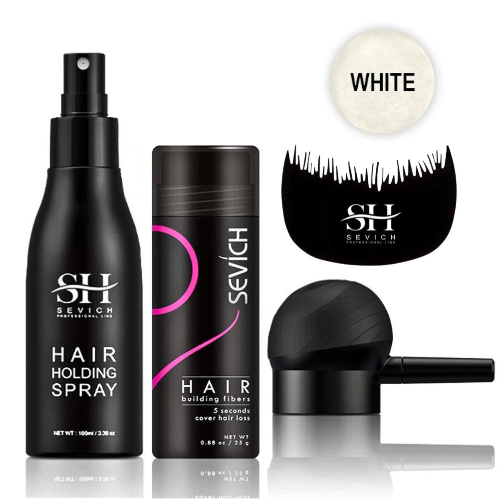 4-Pcs Hair Building Fibre Set - Instant Solution to Hair loss