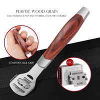 Thumbnail for Stainless Steel Pedicure Callus Remover - Wood Grain Design