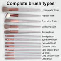Thumbnail for 13pc Professional Makeup Brush Set - Velvet/Green