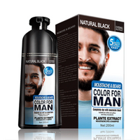 Thumbnail for Bottle of men beard and moustache permanent dye solution in natural black