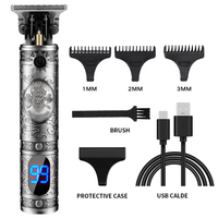 Thumbnail for Professional Cordless T-blade Trimmer Silver Skull design by The Daily Groom Australia