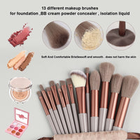 Thumbnail for 13pc Professional Makeup Brush Set - Velvet/Green