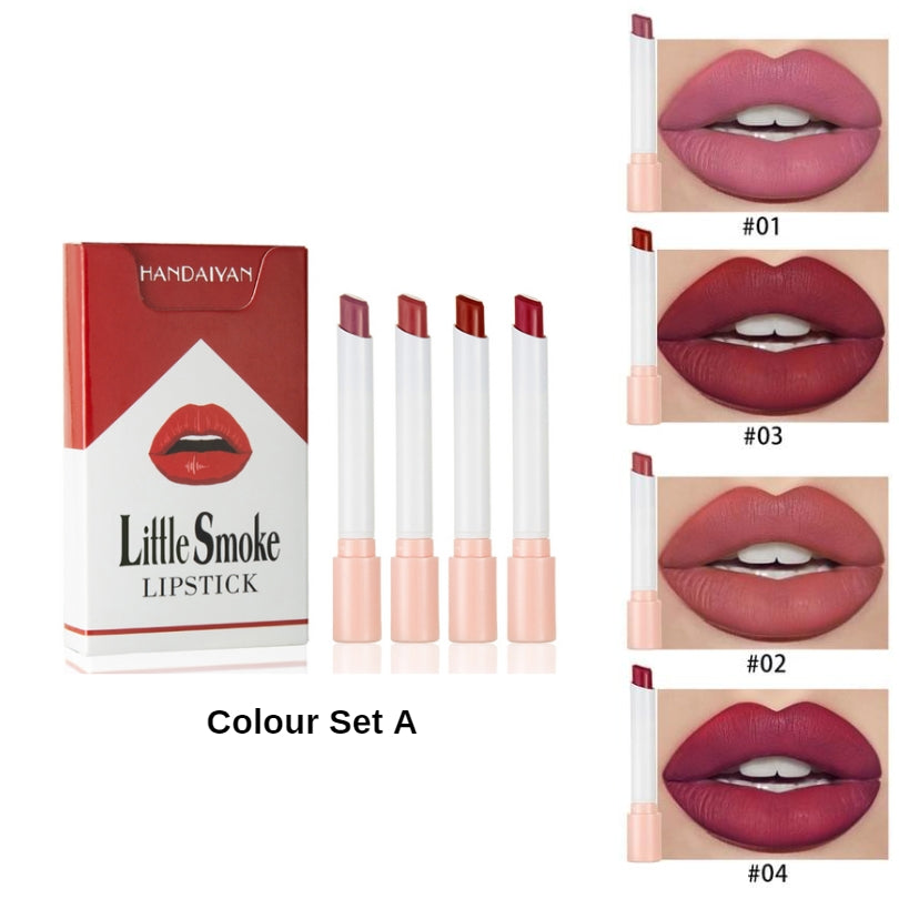 Little Smoke 4pc Red Lipstick Set - Matte Coloured Sets