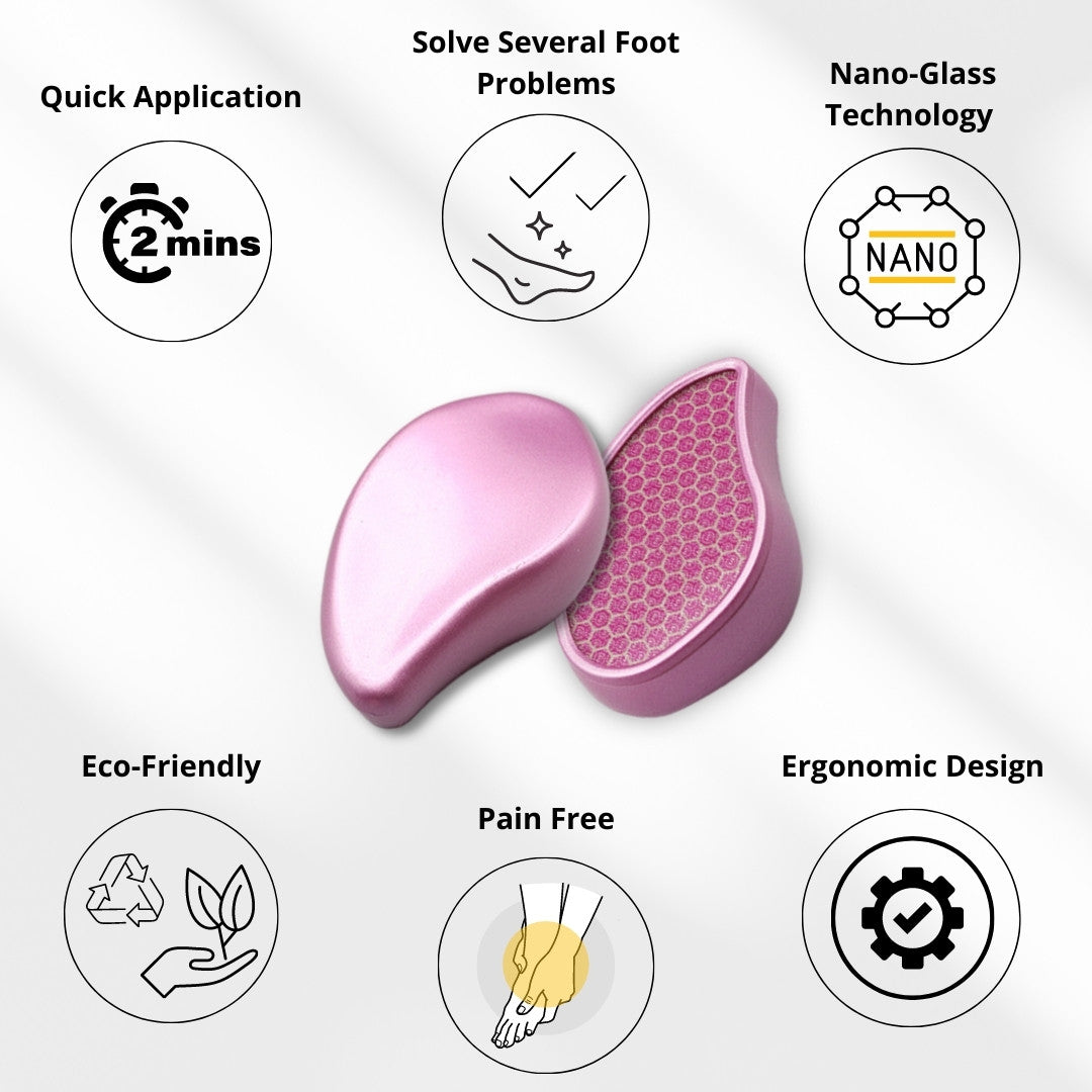 Heal A Heel NanoGlass Foot File | Foot Scrubber for Cracked Heels | Callus  Remover For Feet | Cracked Heel Treatment with Never Dull Technology 