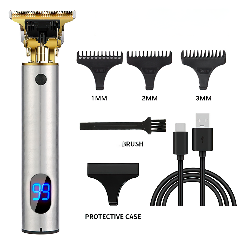 Professional Cordless T-blade Trimmer silver by The Daily Groom Australia